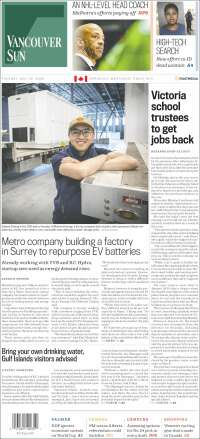 Portada de The Vancouver Sun (Canad&aacute;)