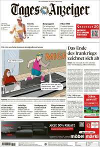 Portada de Tages-Anzeiger (Suiza)