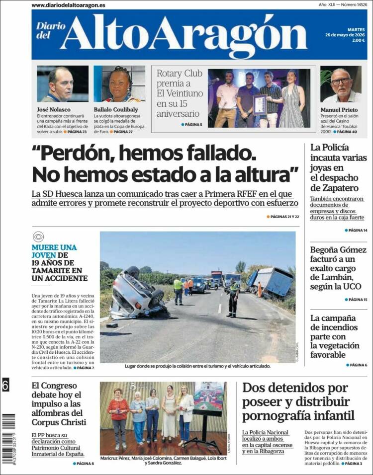 Portada de Diario del AltoAragón (Espa&ntilde;a)