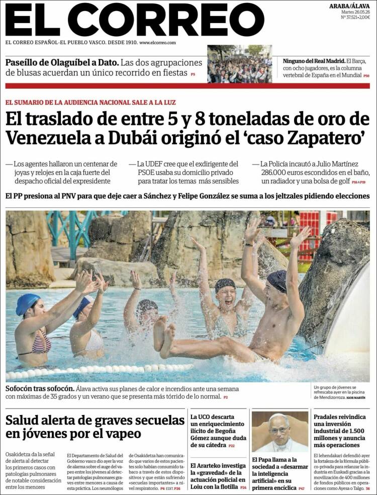 Portada de El Correo - Álava (Espa&ntilde;a)