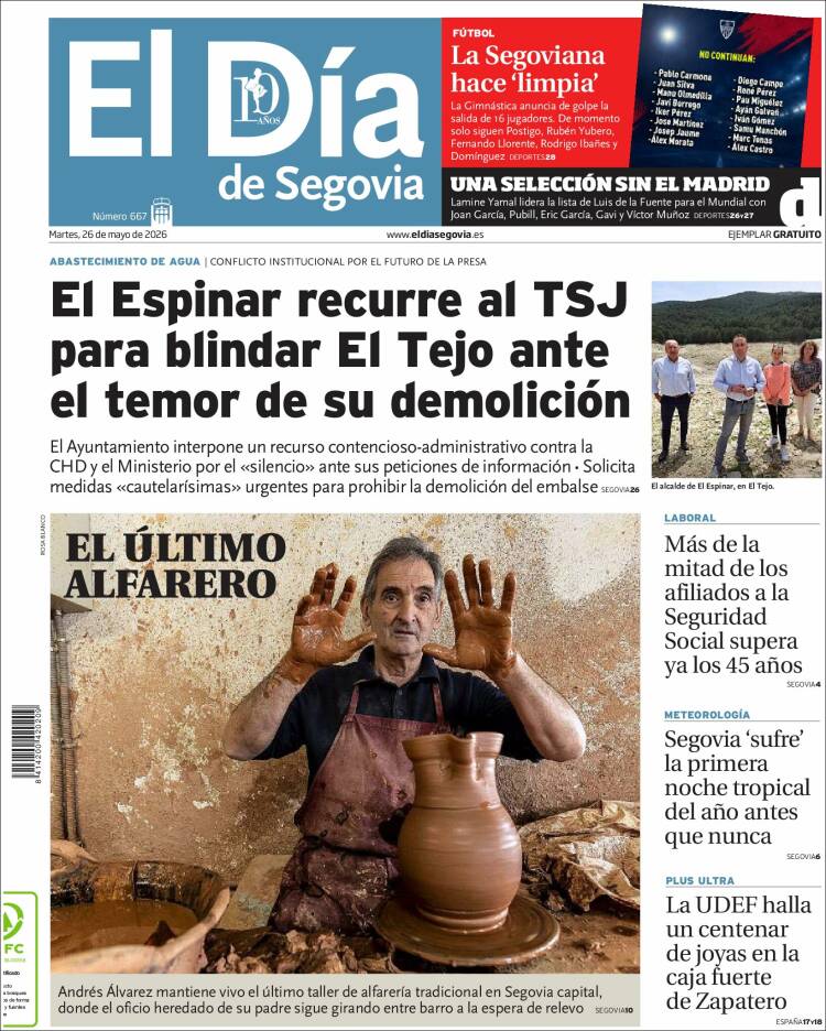 Portada de El Día de Segovia (Espa&ntilde;a)