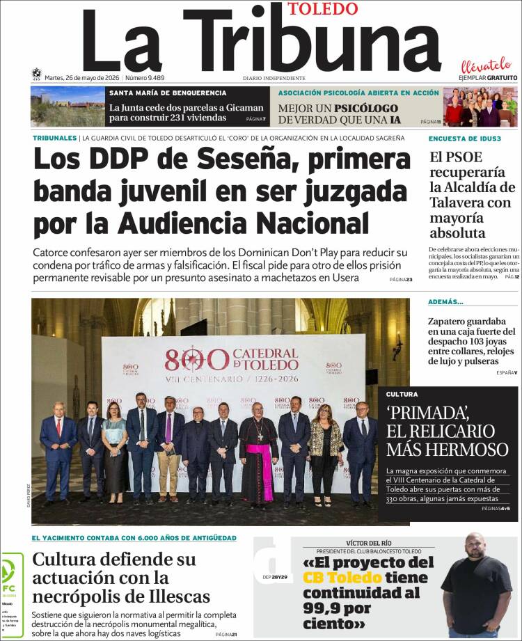 Portada de La Tribuna de Toledo (Espa&ntilde;a)