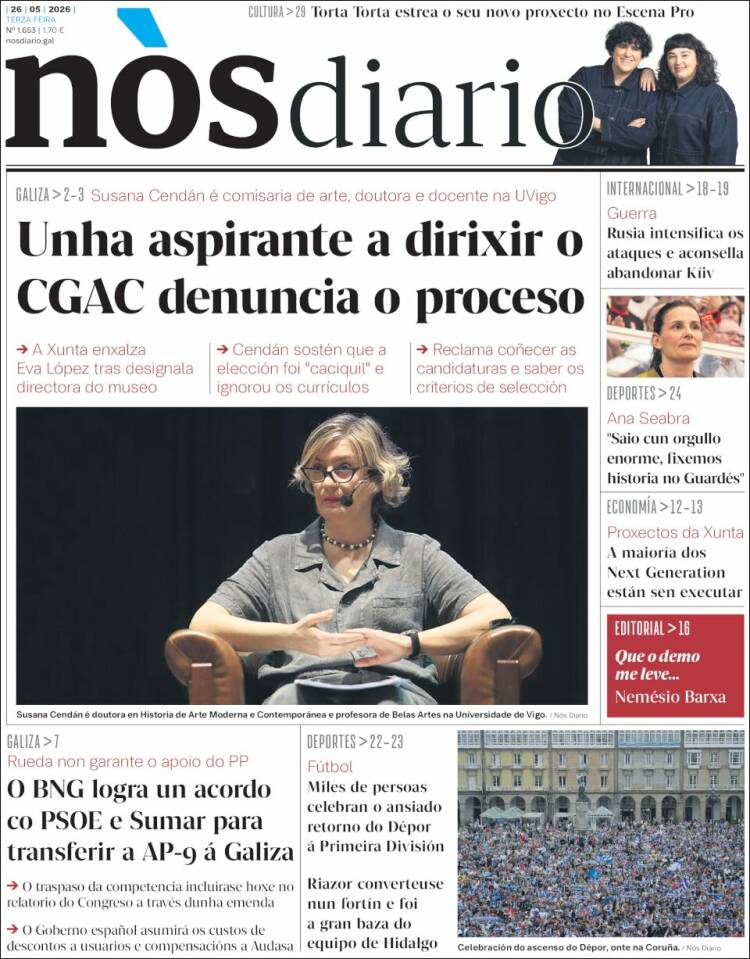 Portada de Nòs Diario (Espa&ntilde;a)