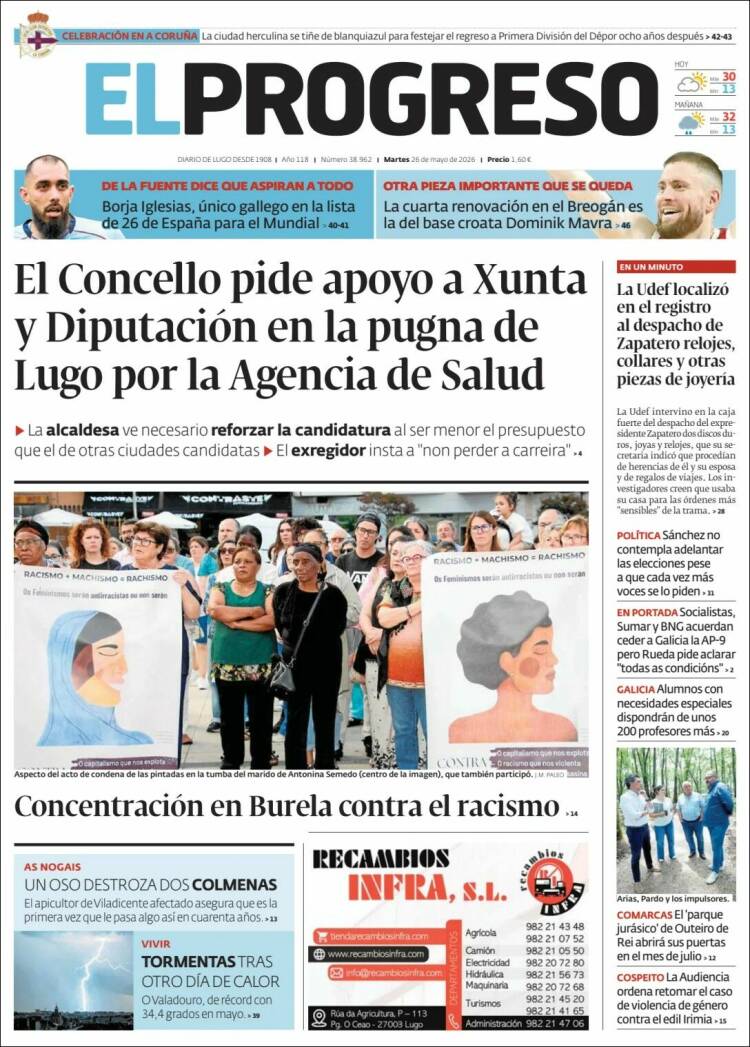 Portada de El Progreso (Espa&ntilde;a)