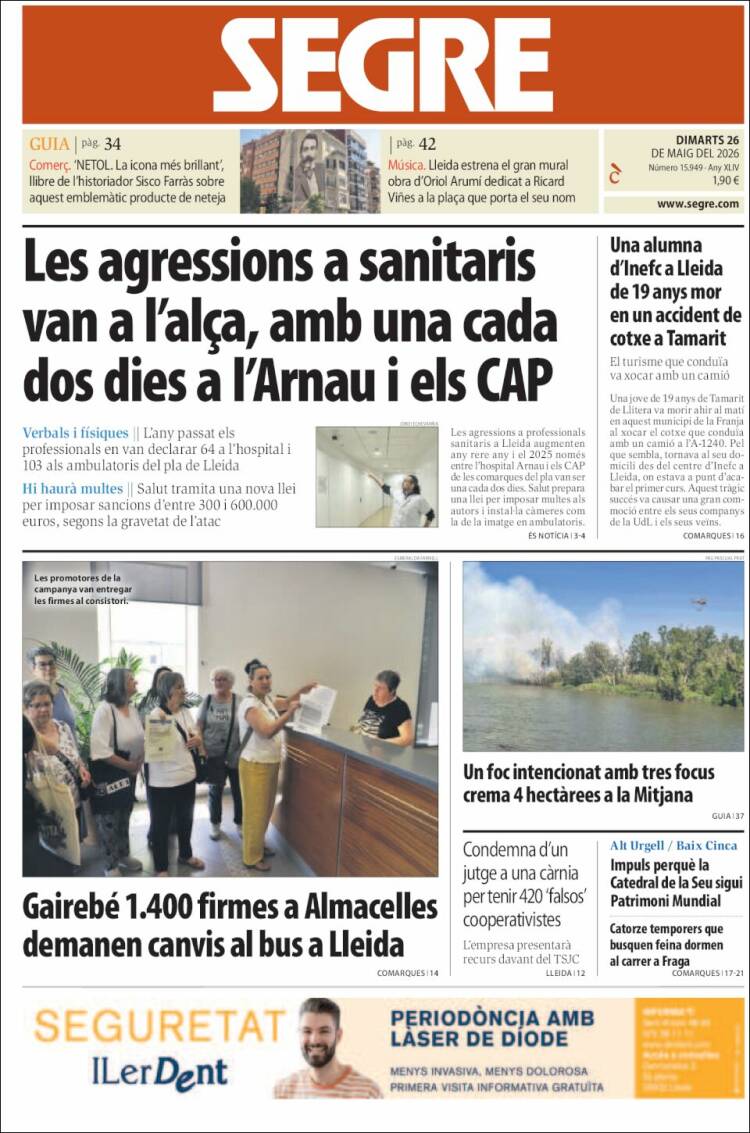 Portada de Segre (Espa&ntilde;a)