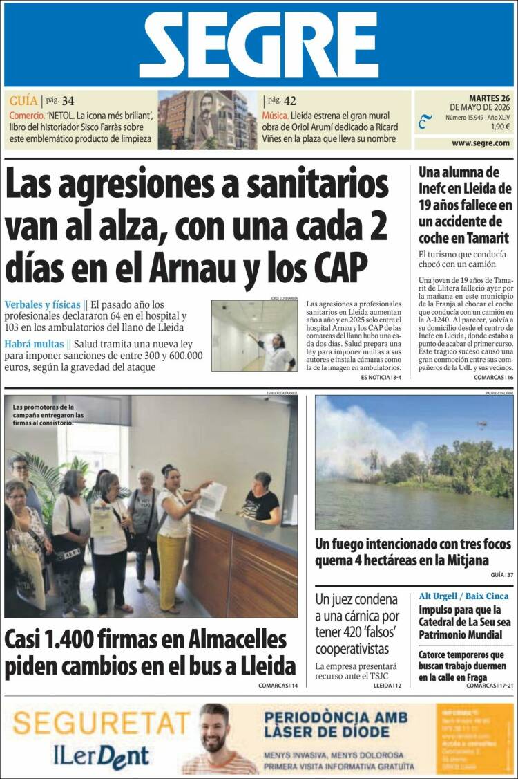 Portada de Segre  (Espa&ntilde;a)