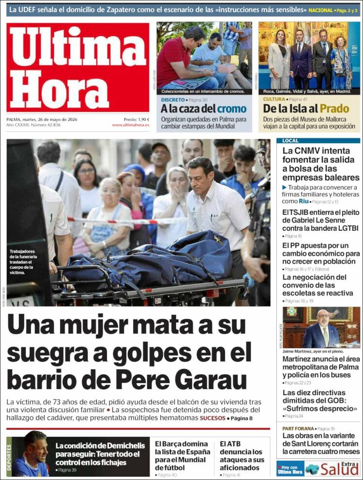 Portada de Última Hora (Espa&ntilde;a)