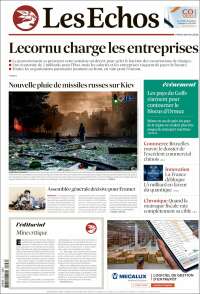 Portada de Les Echos (Francia)