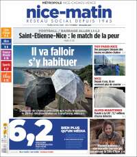 Portada de Nice-Matin (Francia)
