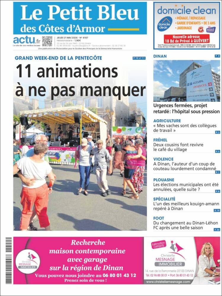 Portada de Le Petit Bleu (Francia)