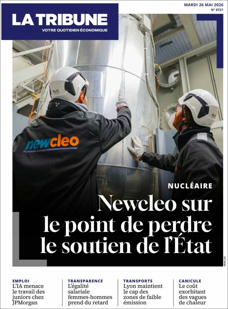 Portada de La Tribune (Francia)