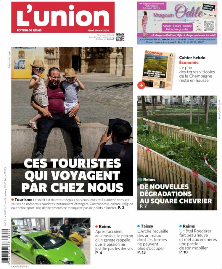 Portada de L'Union (Francia)