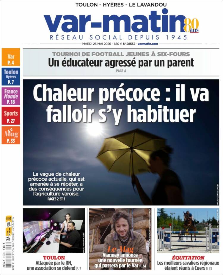 Portada de Var-Matin (Francia)