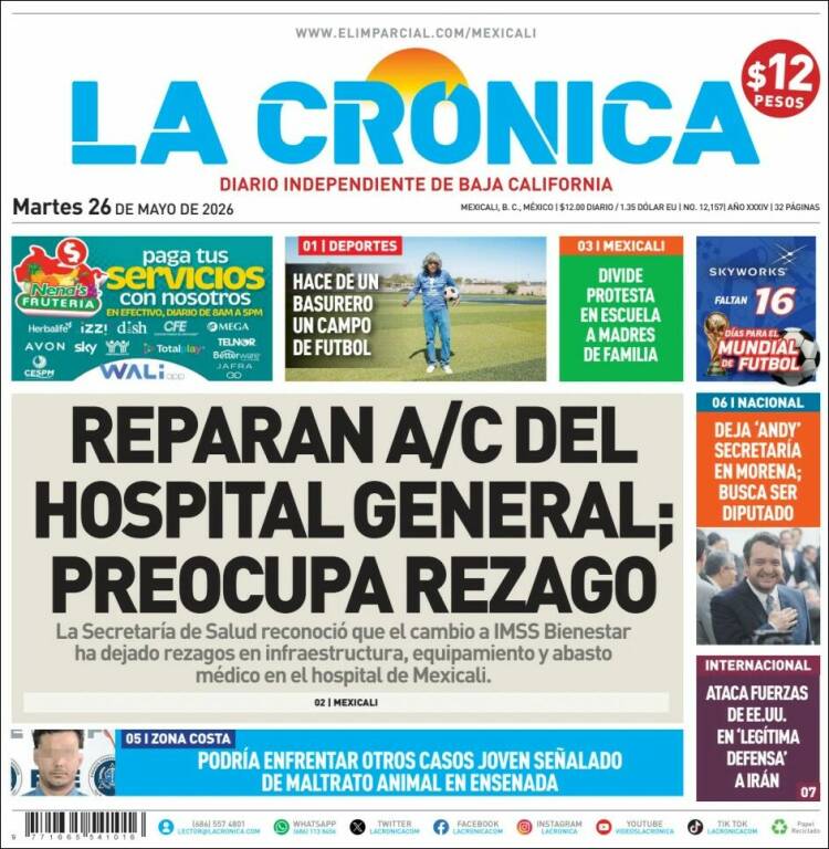 Portada de La Crónica de Baja California (M&eacute;xico)