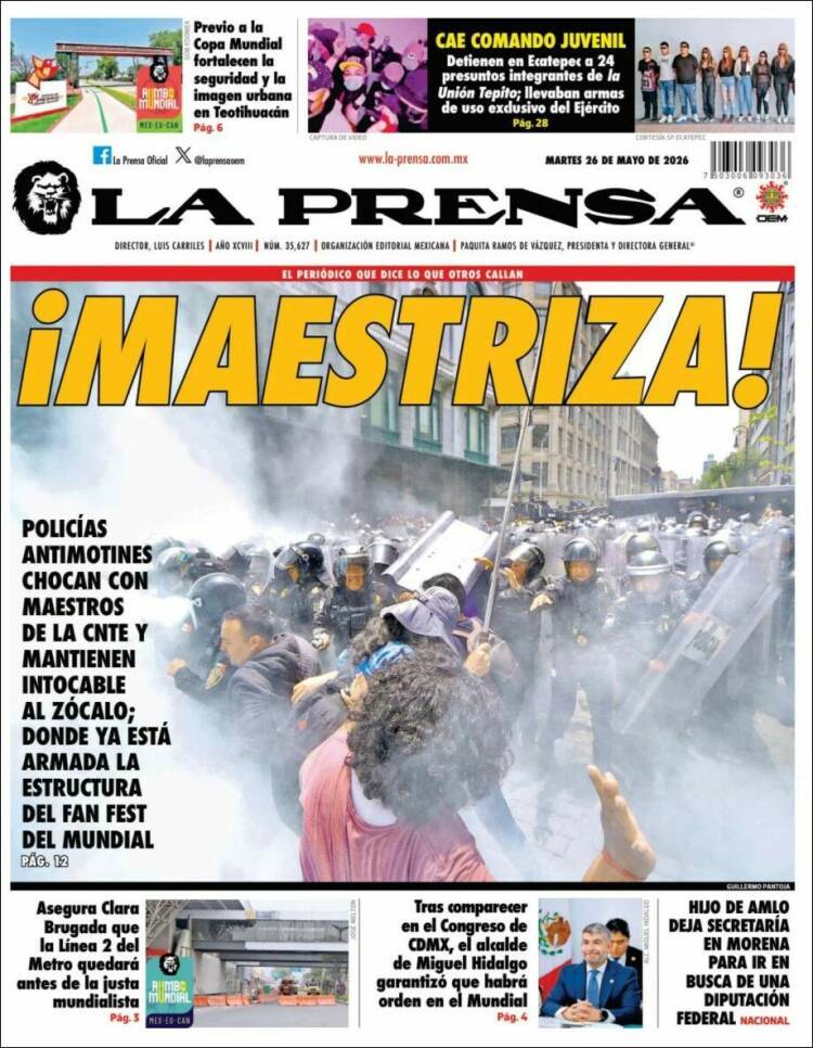 Portada de La Prensa (M&eacute;xico)