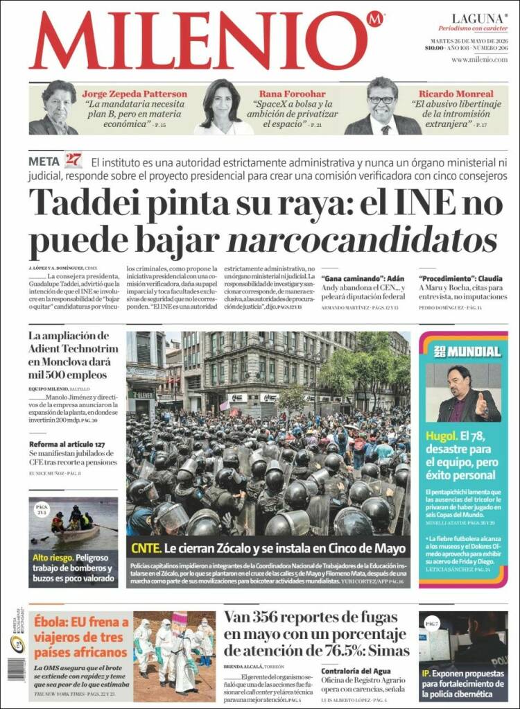 Portada de Milenio - Laguna (M&eacute;xico)