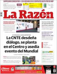 Portada de La Razón (M&eacute;xico)