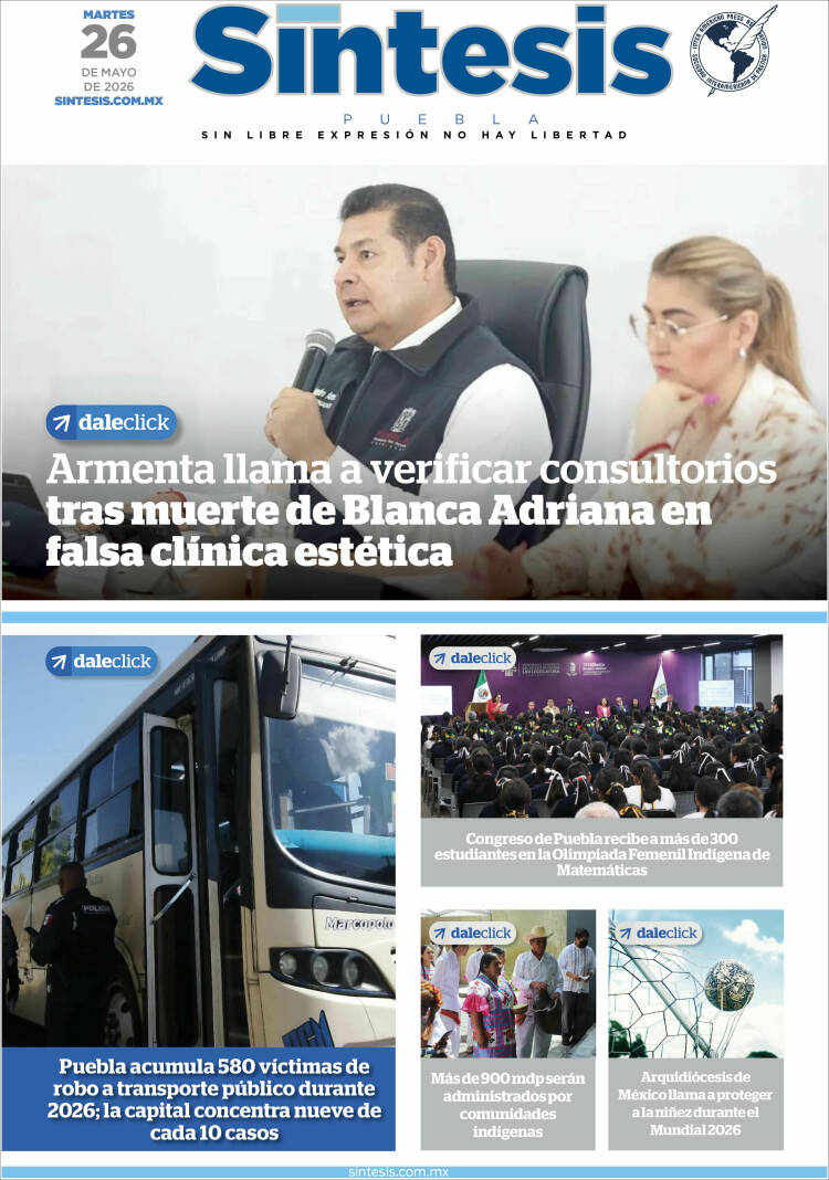 Portada de Síntesis - Puebla (M&eacute;xico)