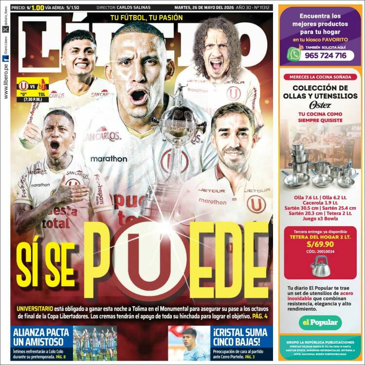 Portada de Líbero (Per&uacute;)
