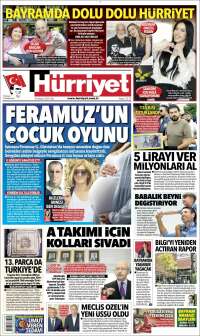Portada de Hürriyet (Turqu&iacute;a)