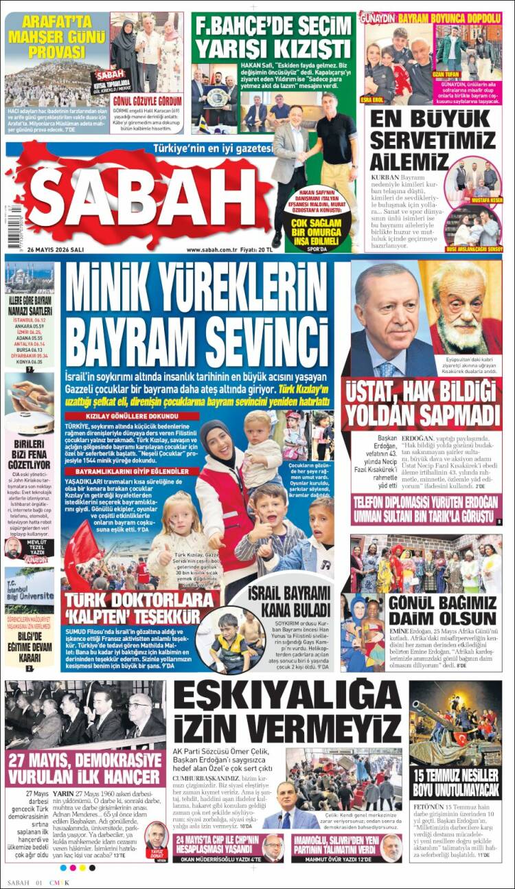 Portada de Sabah (Turqu&iacute;a)
