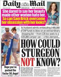 Portada de Daily Mail (Reino Unido)