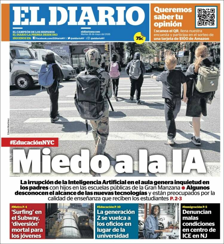 Portada de El Diario NY (USA)