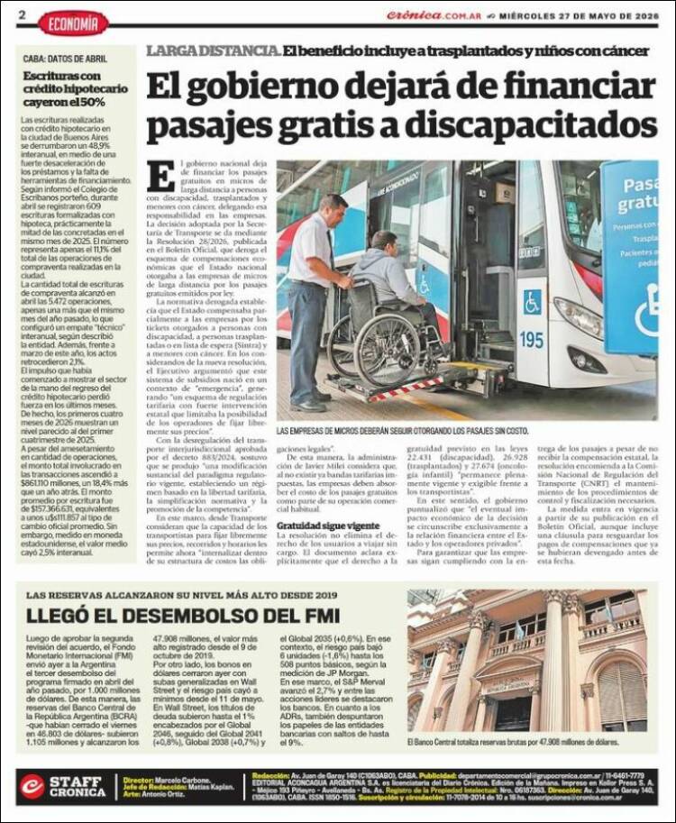 Portada de La Voz del Chaco (Argentina)