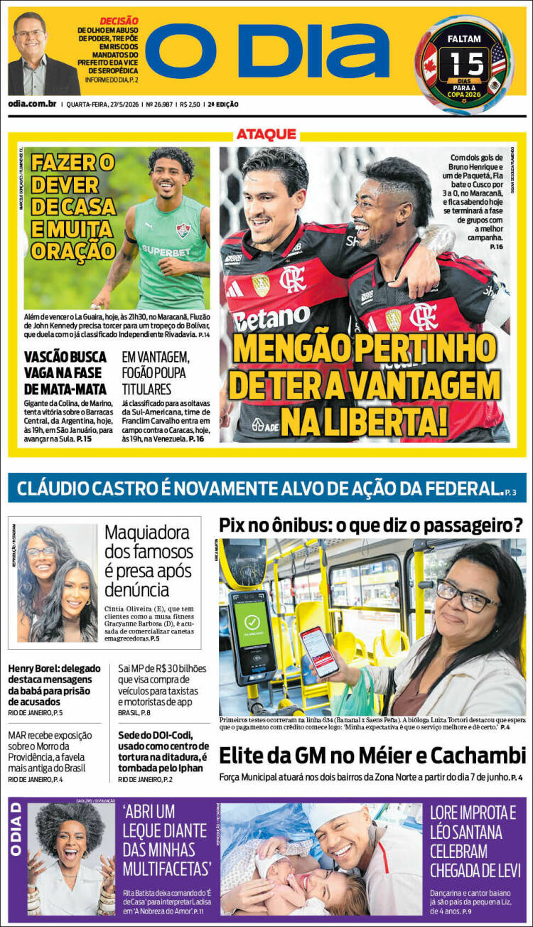Portada de O Dia (Brasil)