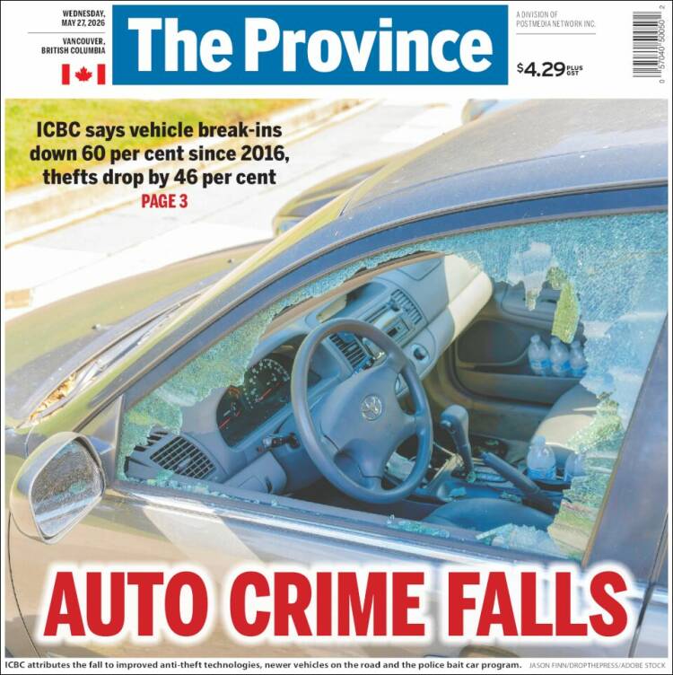 Portada de The Province (Canad&aacute;)
