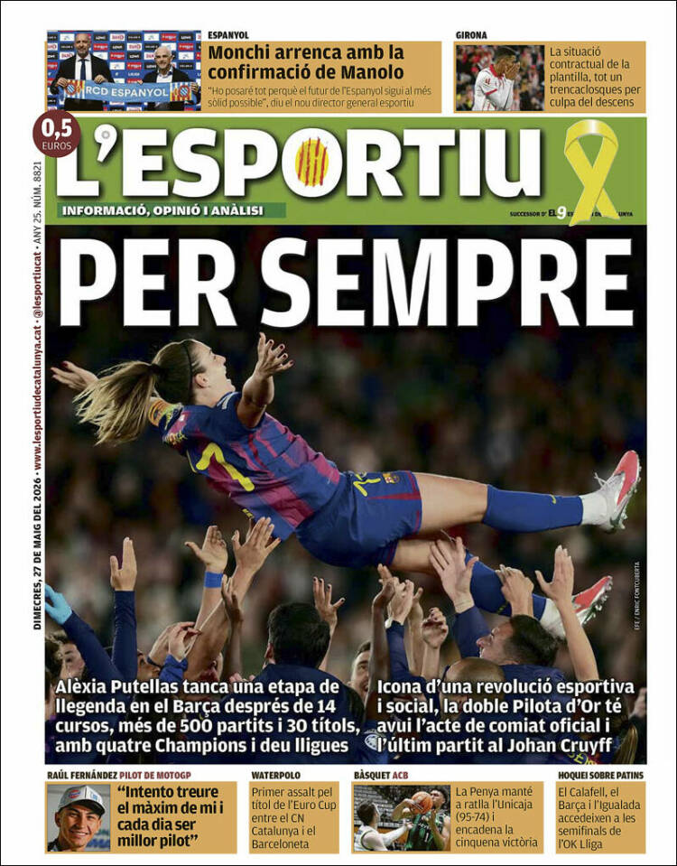 Portada de L'Esportiu (Espa&ntilde;a)