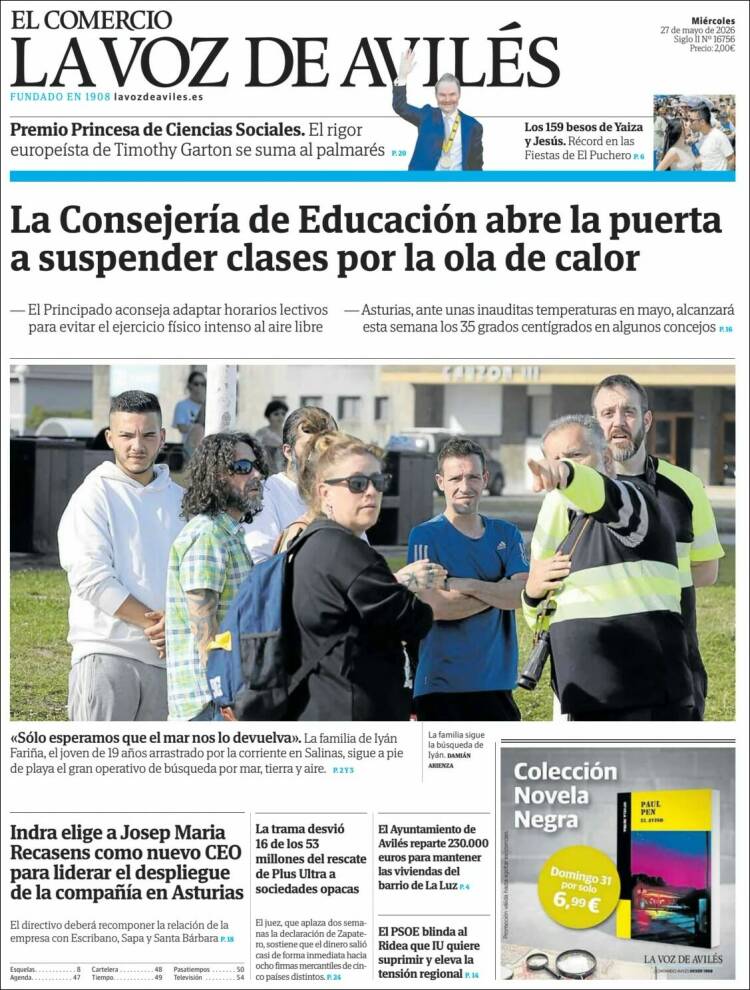 Portada de El Comercio - Avilés (Espa&ntilde;a)