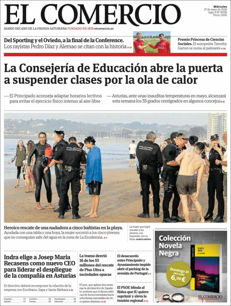 Portada de El Comercio - Gijón (Espa&ntilde;a)