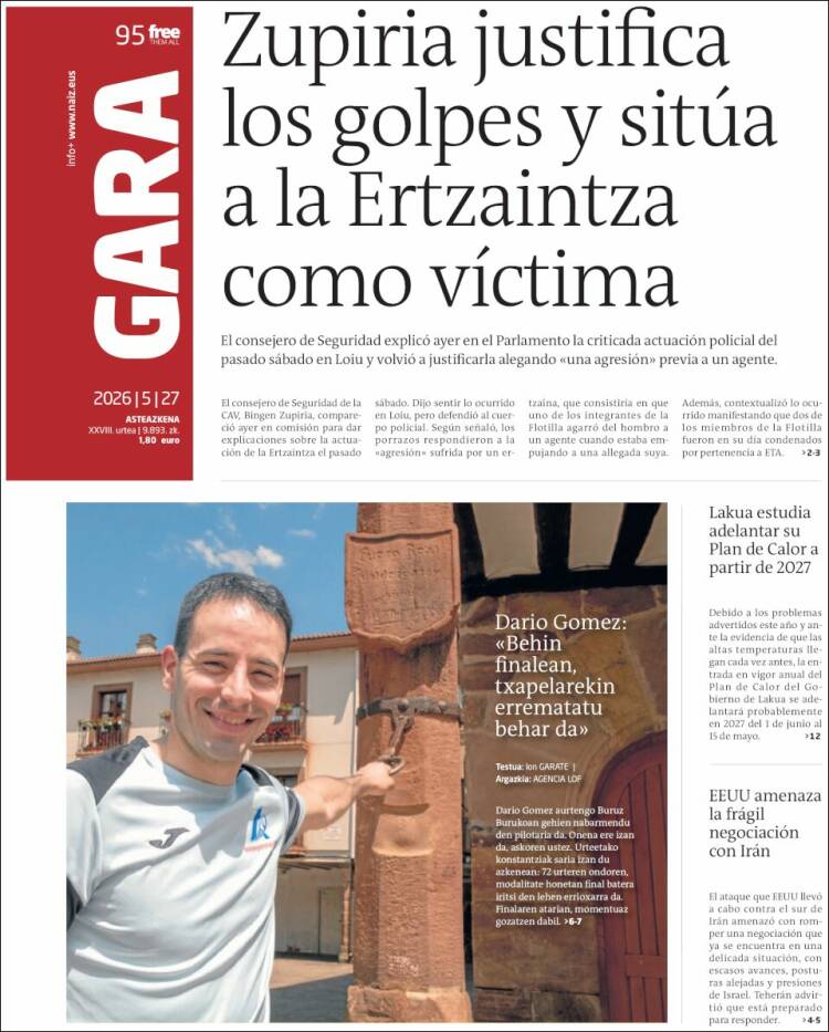 Portada de Gara (Espa&ntilde;a)