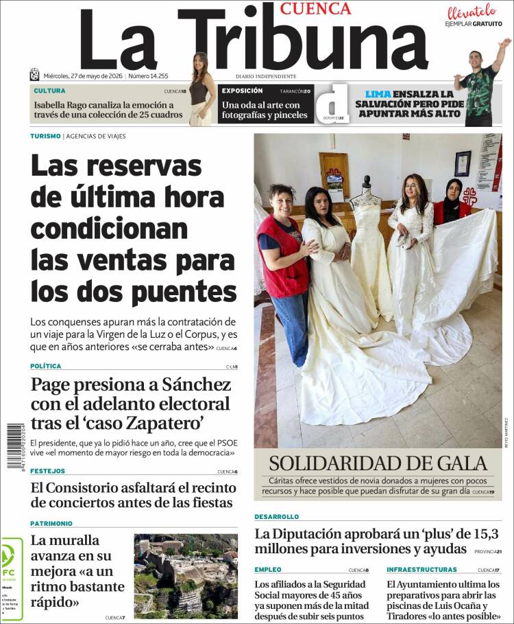 Portada de La Tribuna de Cuenca (Espa&ntilde;a)