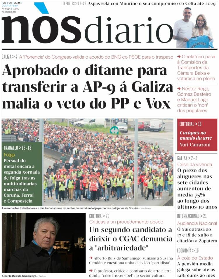 Portada de Nòs Diario (Espa&ntilde;a)