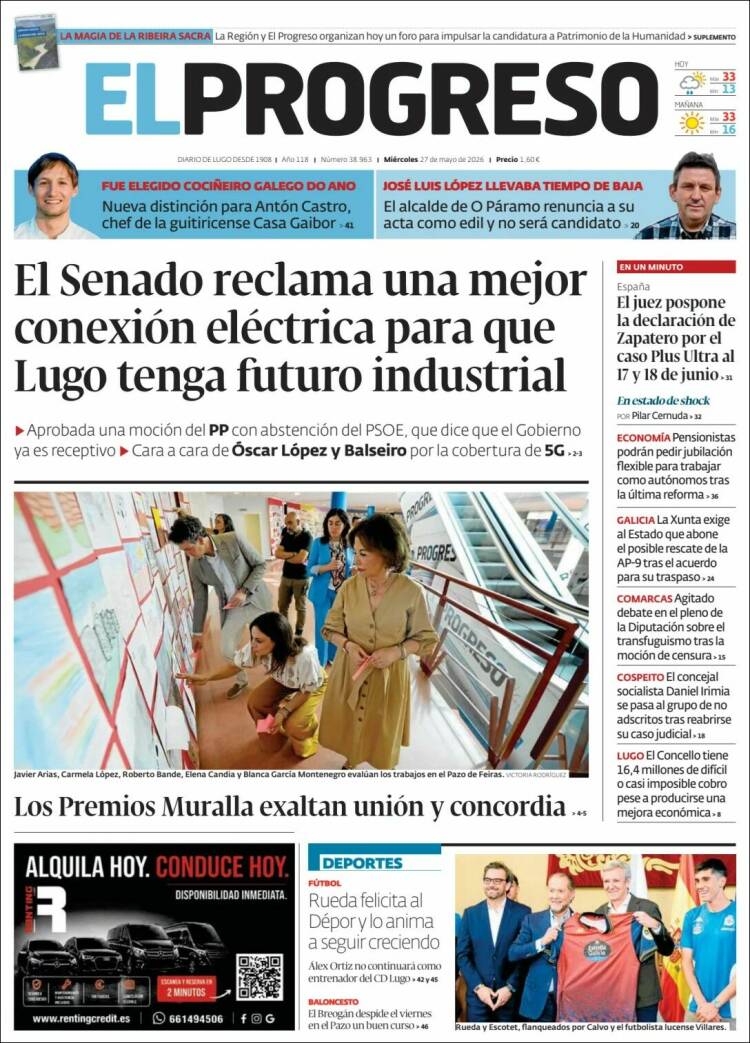 Portada de El Progreso (Espa&ntilde;a)