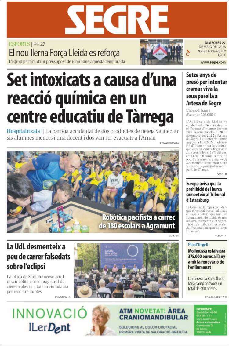 Portada de Segre (Espa&ntilde;a)