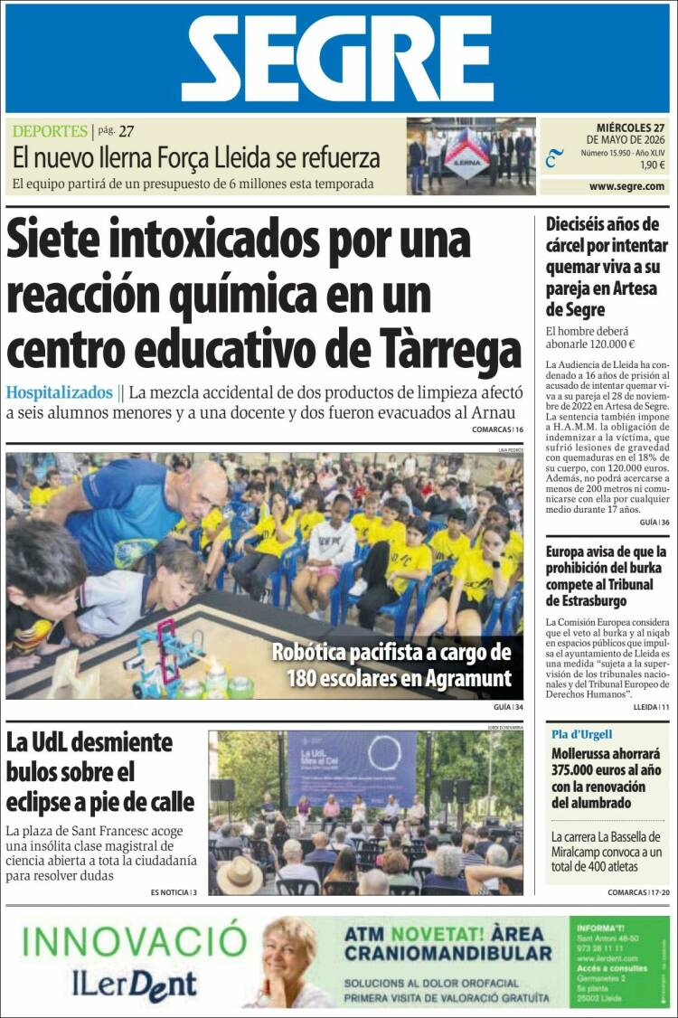 Portada de Segre  (Espa&ntilde;a)