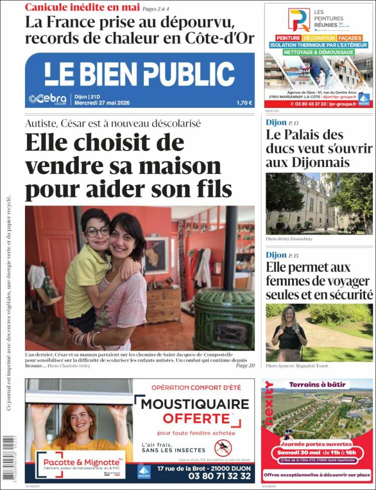 Portada de Le Bien Public (Francia)
