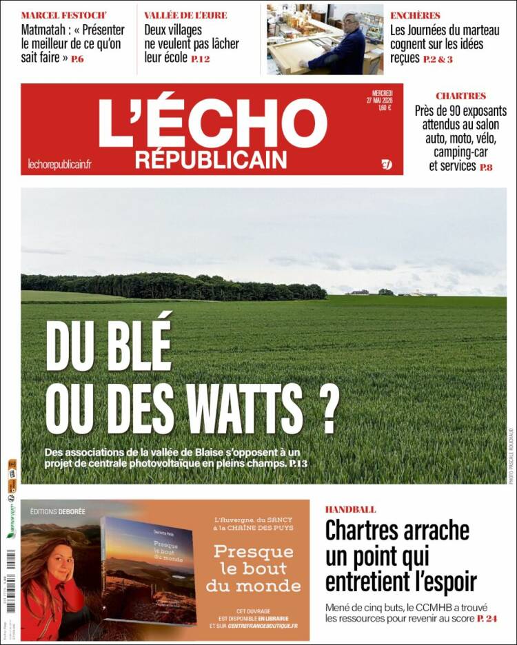 Portada de L'Echo Républicain (Francia)