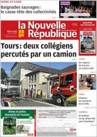 Portada de La Nouvelle Republique (Francia)