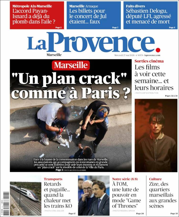 Portada de La Provence (Francia)