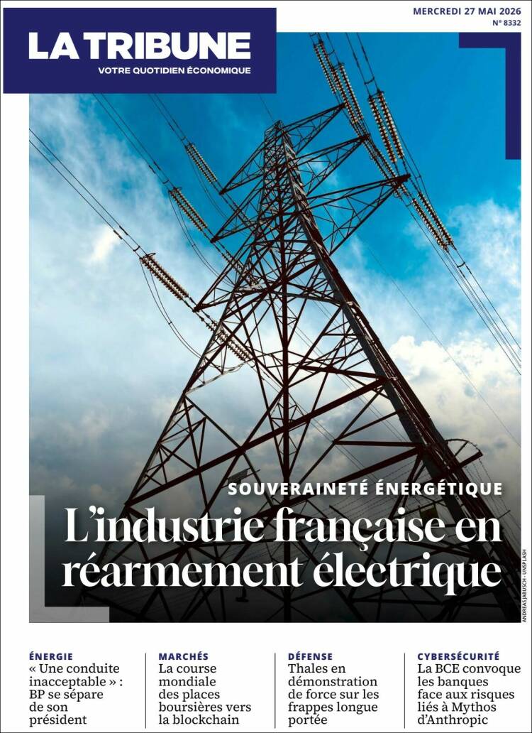 Portada de La Tribune (Francia)