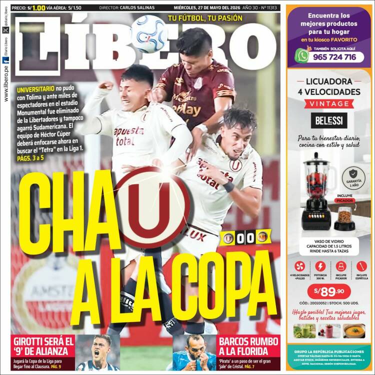 Portada de Líbero (Per&uacute;)