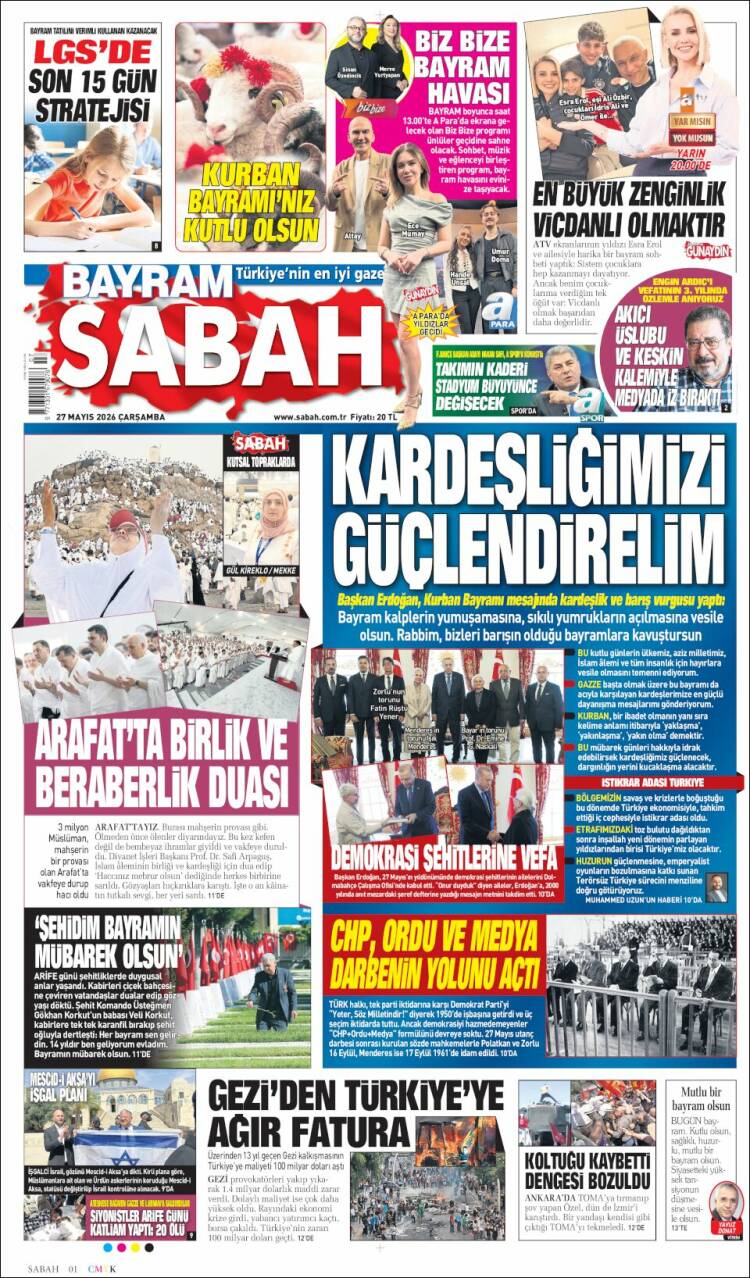 Portada de Sabah (Turqu&iacute;a)