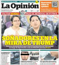 Portada de La Opinión (USA)