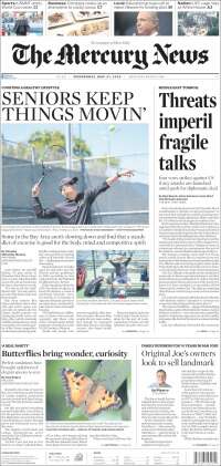 Portada de San Jose Mercury News (USA)