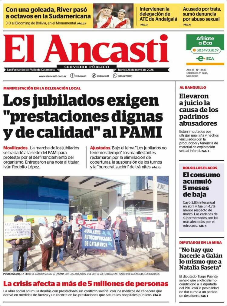 Portada de El Ancasti (Argentina)