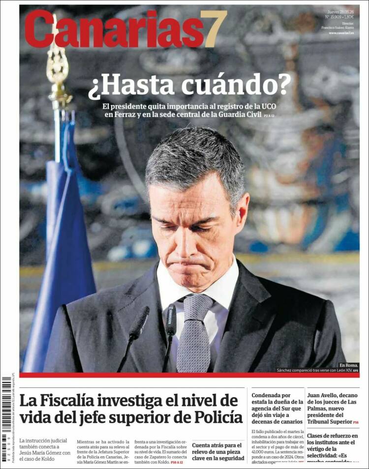 Portada de Canarias 7 (Espa&ntilde;a)